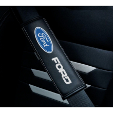 2 Pcs Ford Super Soft Genuine Leather Seat Belt Shoulder Pad