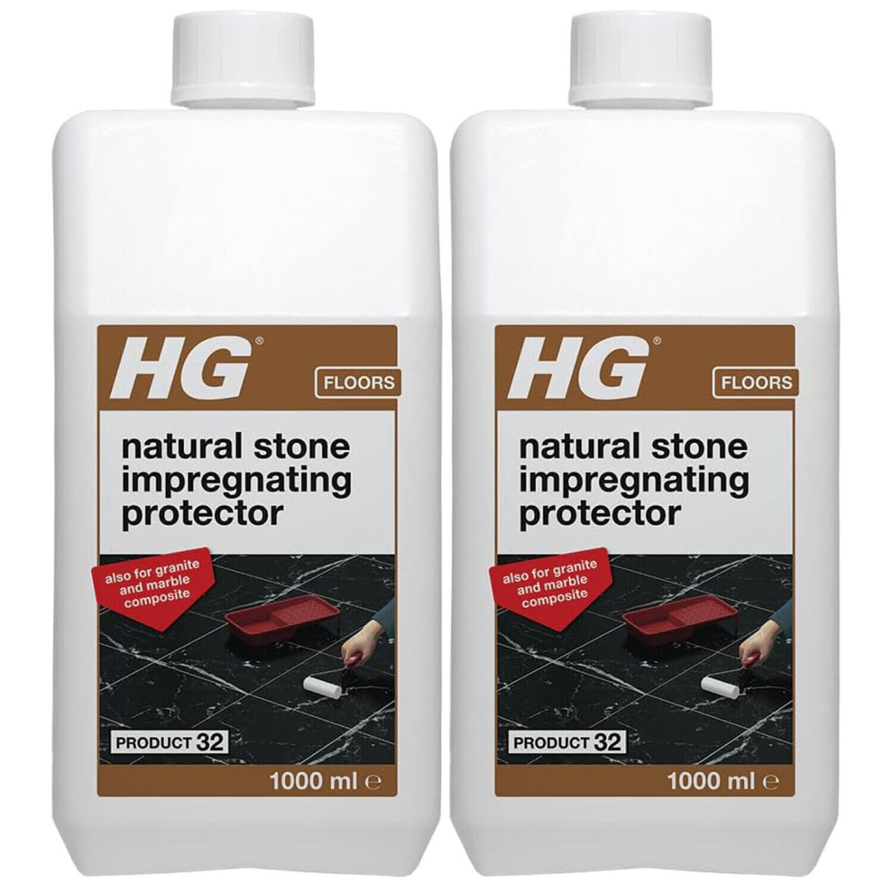 2 x HG Natural Stone Impregnating Protector (Product 32) - 1Liter