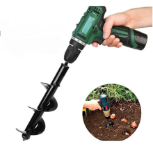 Auger Drill Bit For Planting 4*45cm Garden Auger Upgrade Spiral Drill Bit Bulb Planter Post Hole Digger Garden Spiral Bore Hole Planting Auger Hex Dri