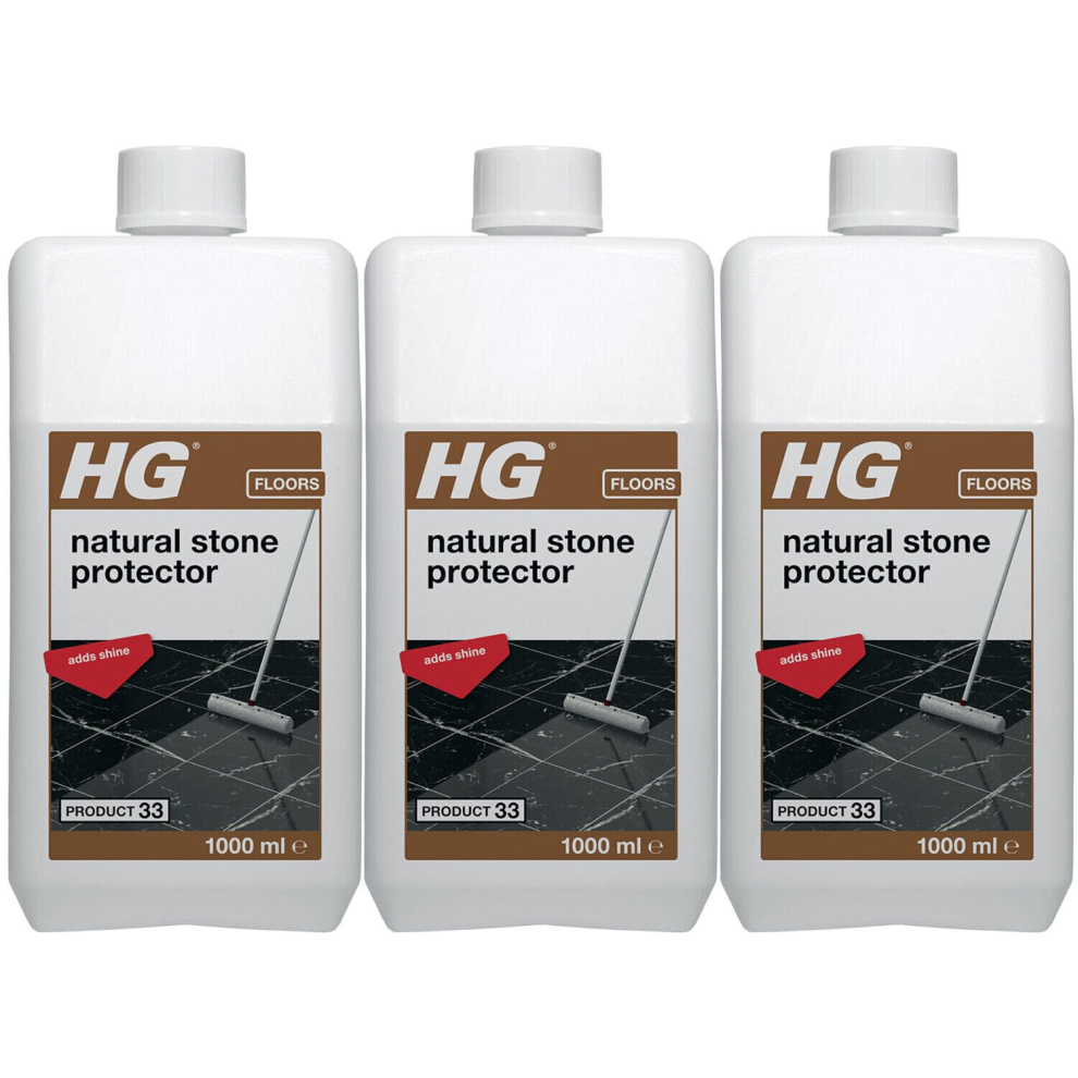 3 x HG Natural Stone Protector Product 33 - 1Liter