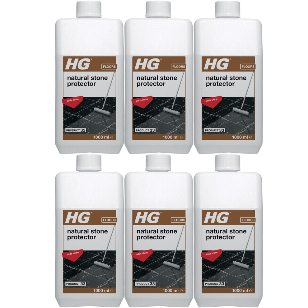 6 X HG Natural Stone Protector Product 33 - 1Liter