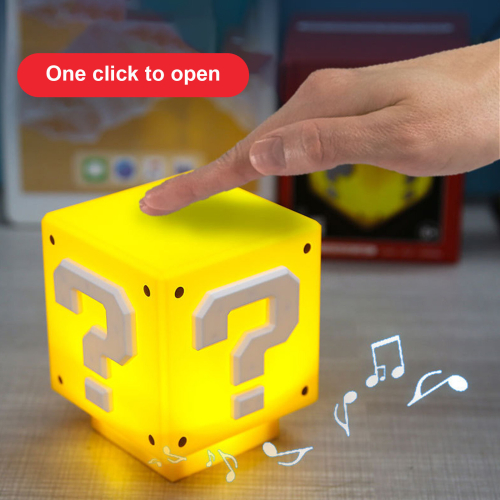 Luz nocturna LED com som Super Mario Question Block 2
