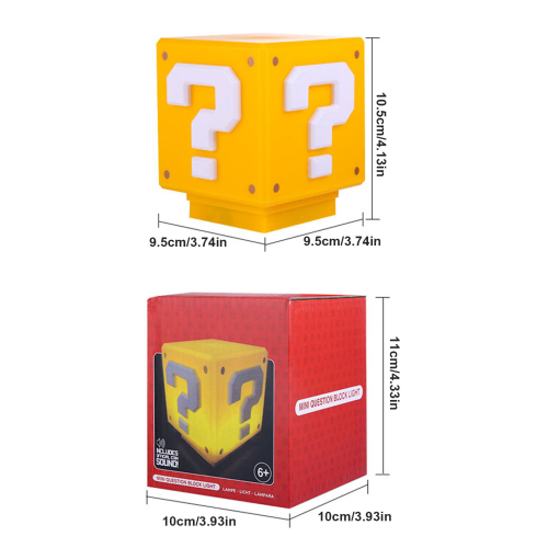 Luz nocturna LED com som Super Mario Question Block 1