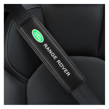 2 Pcs Land Rover Super Soft Genuine Leather Seat Belt Shoulder Pad