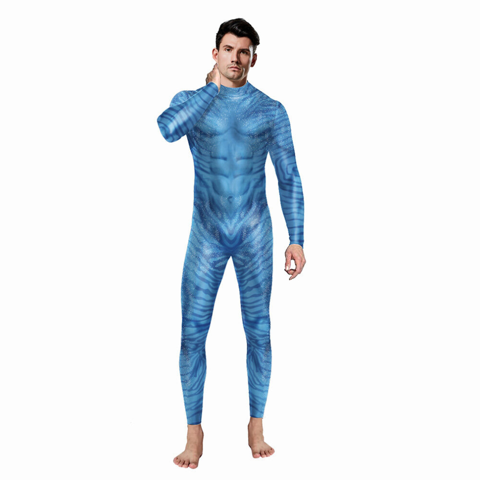 Photos - Fancy Dress  Adult Children Avatar Cosplay Costume Jumpsuit Suit Halloween Carnival Party Outfits Prop Not,Specifie(Avatar Men, Adult S)