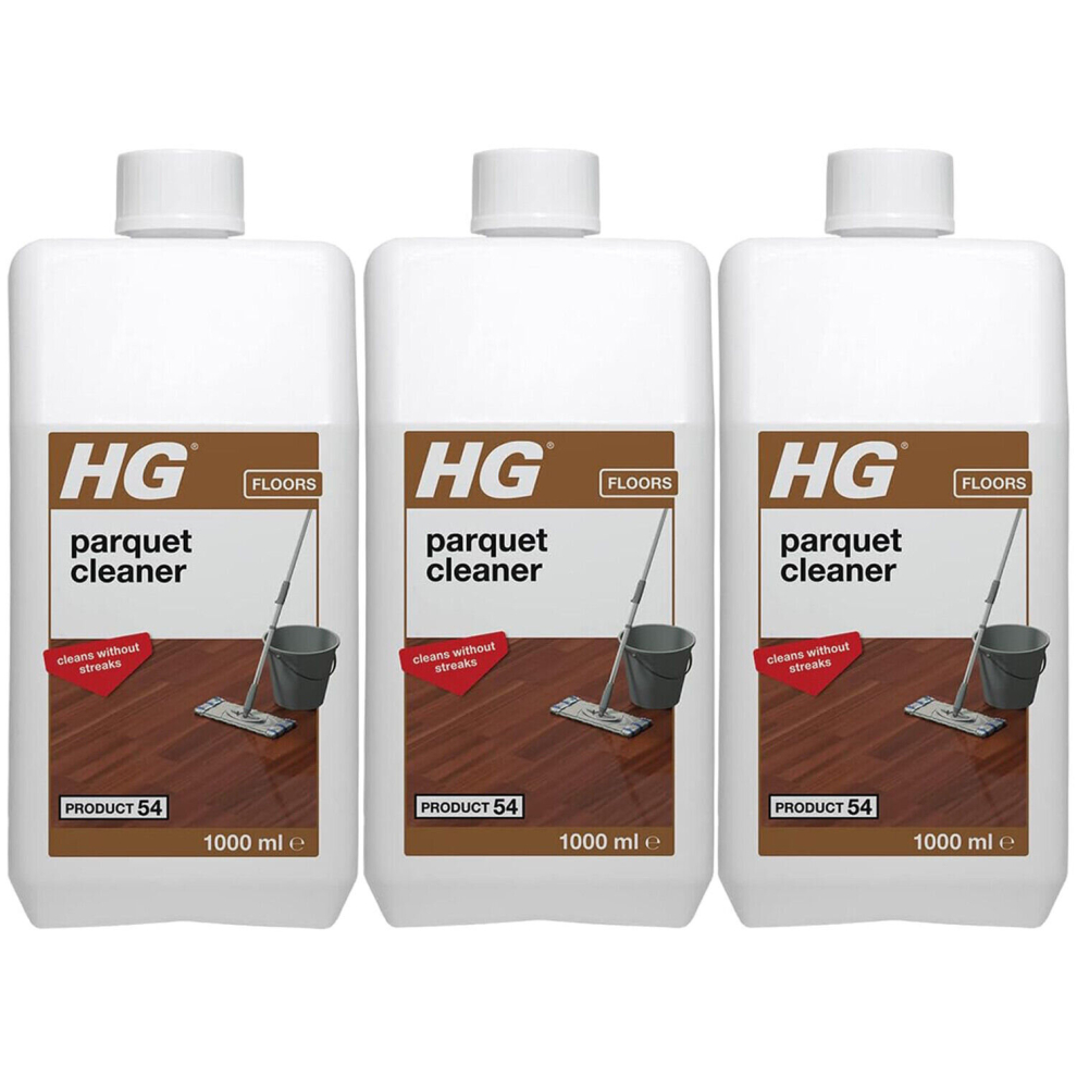 3 x HG Parquet Cleaner And Wooden Floors and Hardwood Cleaner - 1Litre