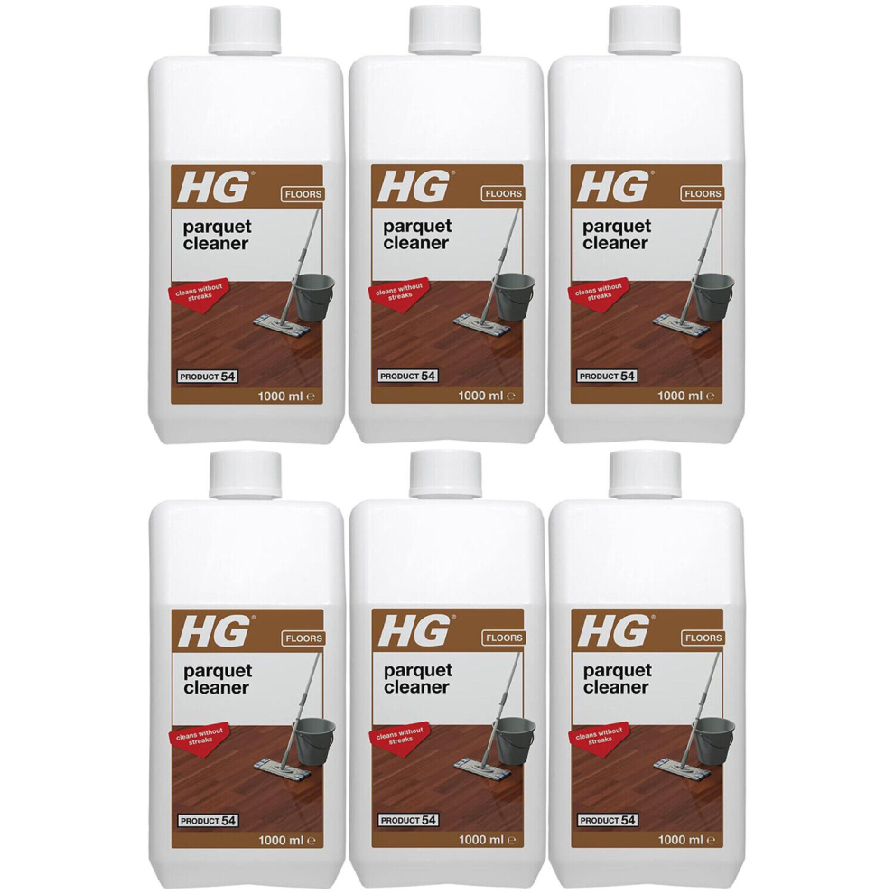 6 x HG Parquet Cleaner And Wooden Floors and Hardwood Cleaner - 1Litre