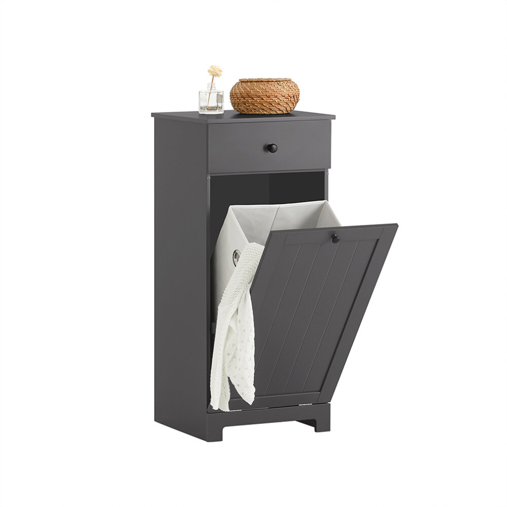 SoBuy BZR21-DG, Bathroom Laundry Basket Laundry Cabinet Bathroom