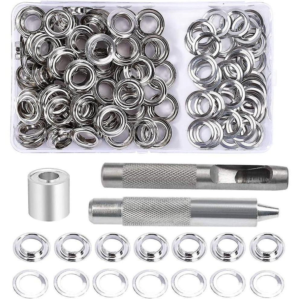 Grommet Eyelets Kit, 100 Sets Eyelets 10Mm Eyelets, Tarpaulin Repair Kit 9363541295337