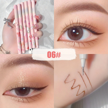 6 Liquid Eyeliner Pen Waterproof Fast Drying Brown Smudge Proof Eyeliner Liquid Pen Brightening Eyelid Under Crease Eye Makeup