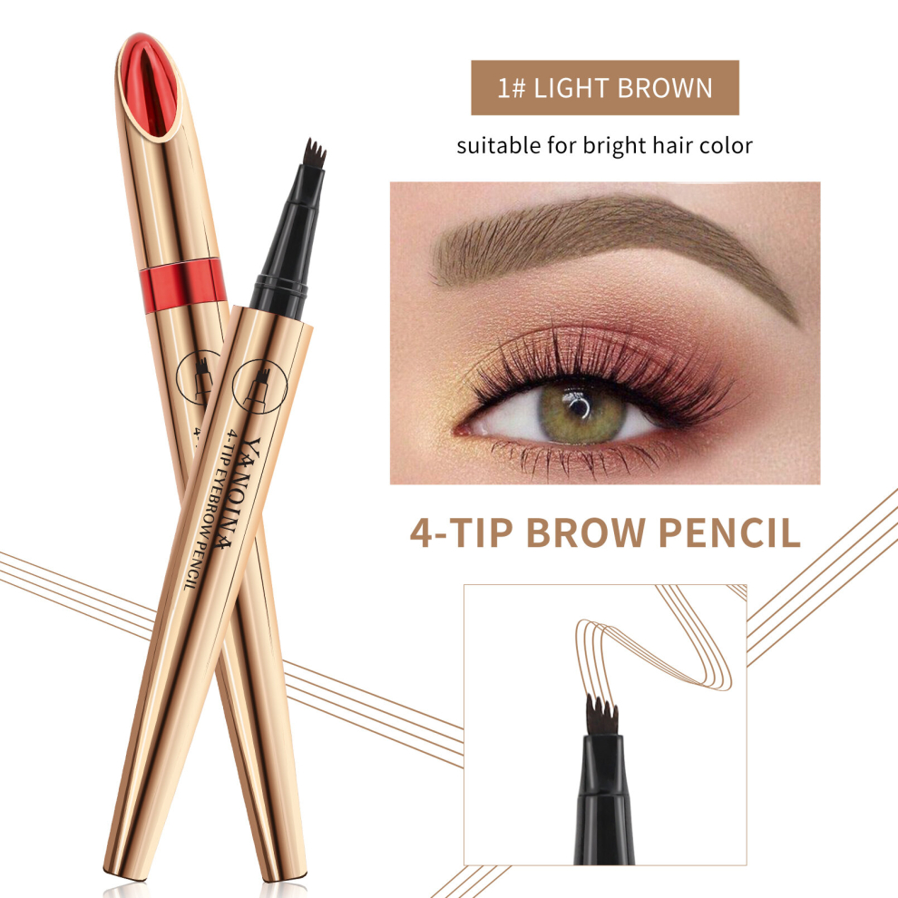 Multicoloured 1 Pc Waterproof 4D Eyebrow Pen Long Lasting Smudge And Easy To Apply