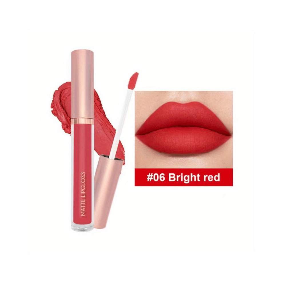 12 Colors Nude Jam Matte Lip Gloss L Lip Glaze Non fading Non stick Cup Lipstick