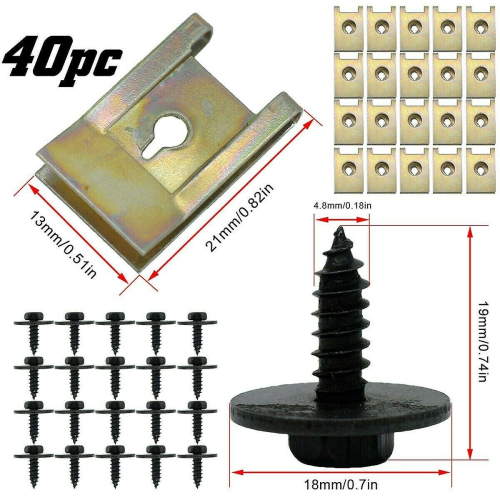 Undertray Clips For Bmw 1/3/5/6 Under Engine Shield Guard Clips Bolts Screws Kit 2