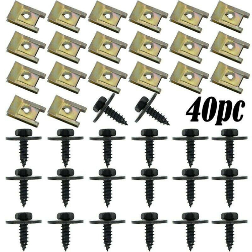 Undertray Clips For Bmw 1/3/5/6 Under Engine Shield Guard Clips Bolts Screws Kit 1