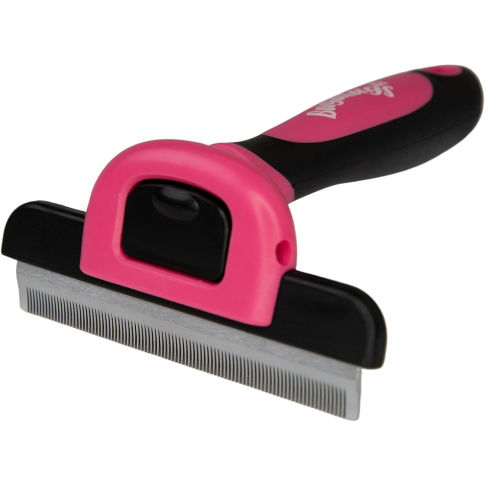 BUGALUGS Deshedding brush for dogs, cats, horses & pets. Professional pet comb dog brushes for grooming for short to long hair .