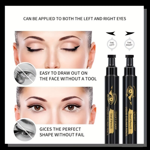 Waterproof Double Headed Eyeliner Pen Left and Right Wings for Seamless Application 2