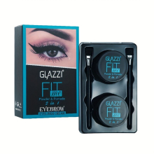 2 In 1 Eyebrow Powder And Eyeliner Cream Set Brown with 2 Brushes Waterproof And Durable Cosmetics