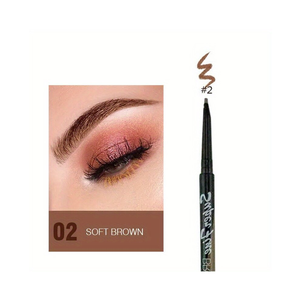 Double Ended Eyebrow Pen Swivel Ultra fine Eyebrow Pencil Waterproof And Sweat Proof Long Lasting Coloring Eyebrow Pencil
