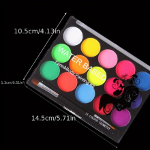 15 Colors Fluorescent Eyeshadow Palette Face And Body Painting Palette Kit Luminous Water Soluble Makeup Palette Stage Halloween Party Makeup