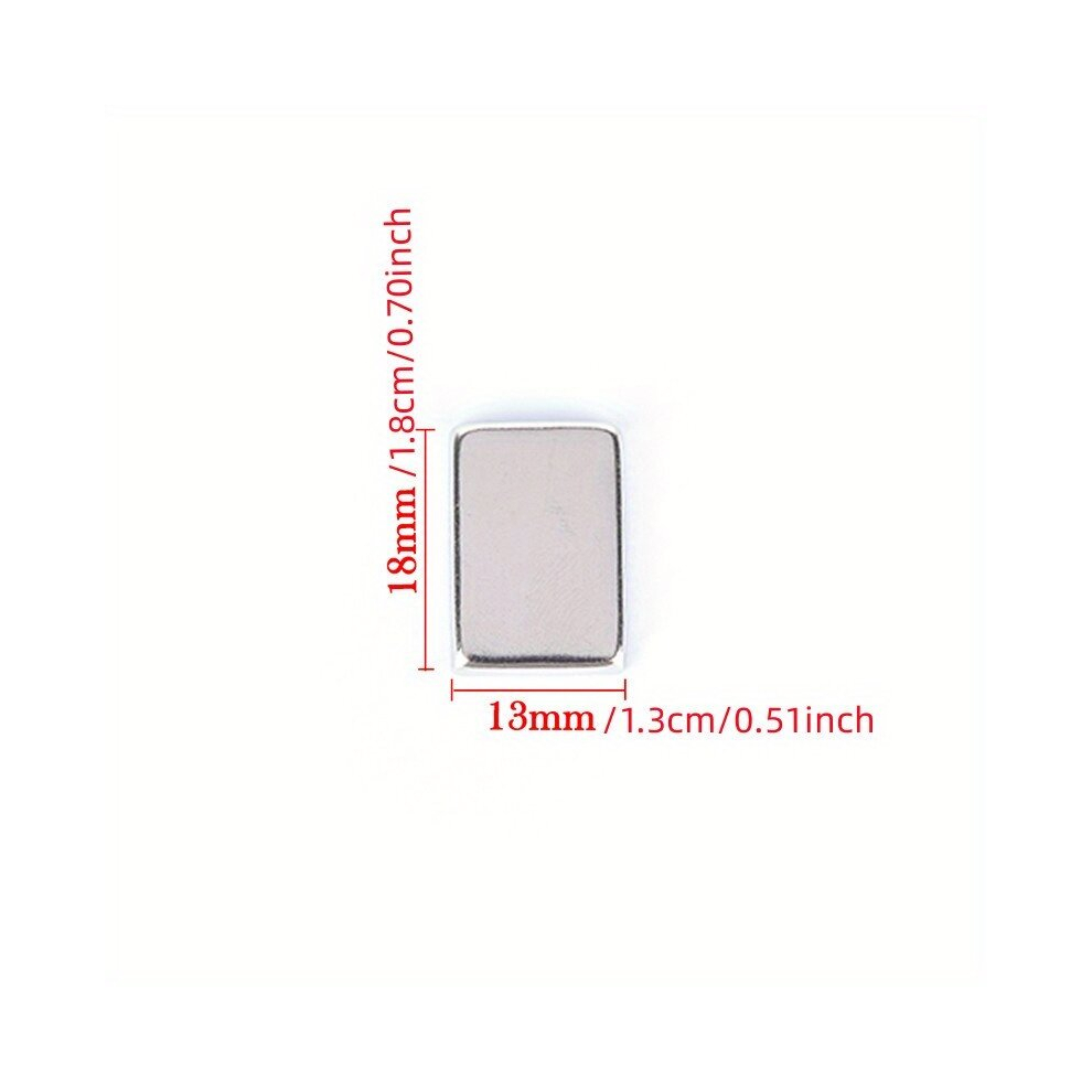 Multicoloured 10Pcs Portable Aluminum Eyeshadow Pans Diy Makeup Tool For Powder Eyeshadow Empty Rectangle Tin Cases For Travel And Storage