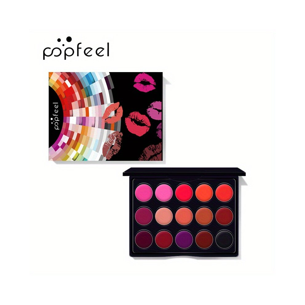Multicoloured 15 Lip Gloss Palette Profesional Makeup Artist Studio Special Lip Gloss Lipstick Mini Palette