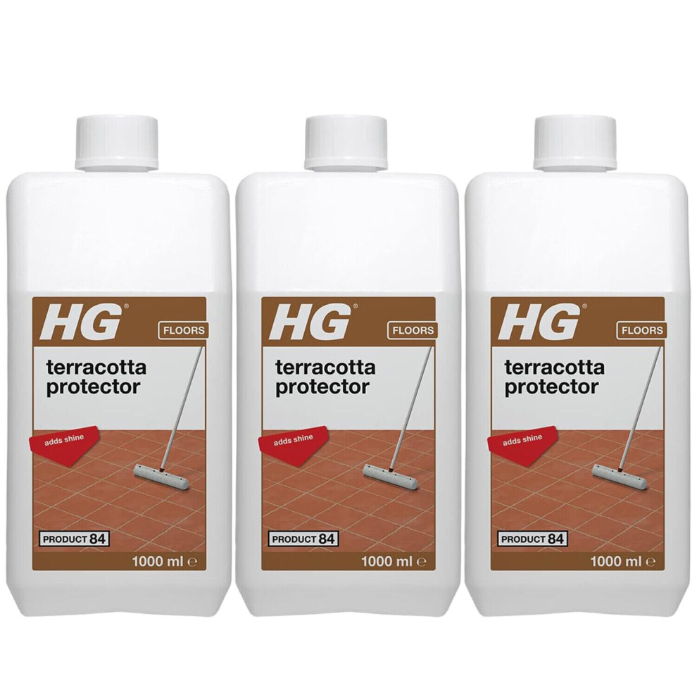 3 x HG Terracotta Floor Protector Product 84 - 1 Litre