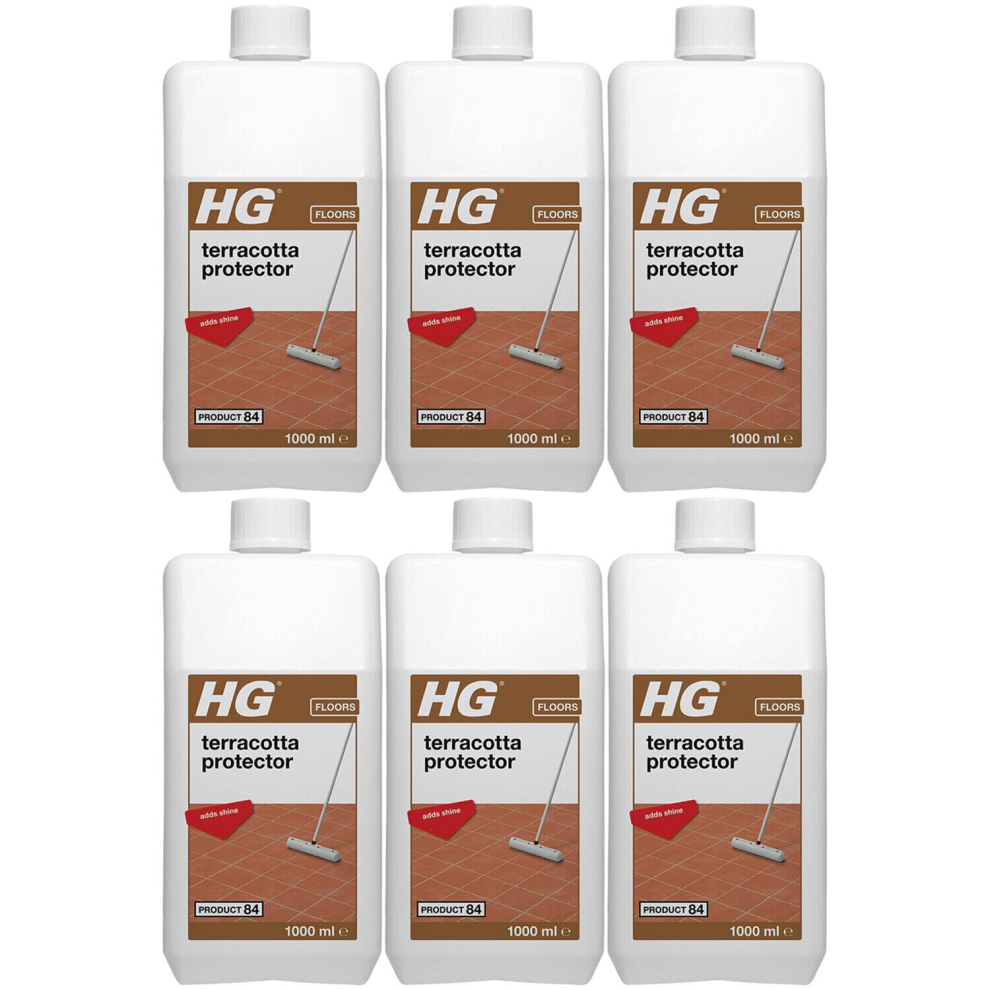 6 x HG Terracotta Floor Protector Product 84 - 1 Litre