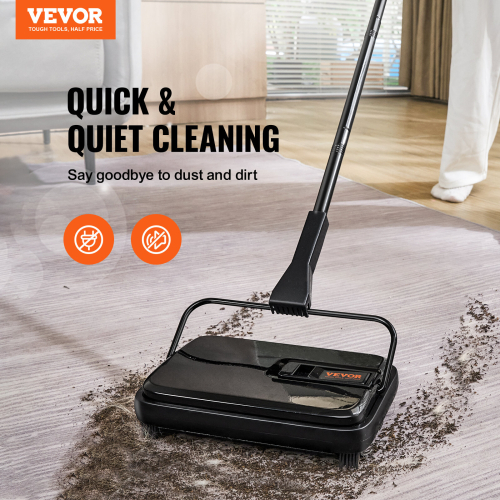 VEVOR VEVOR Carpet Sweeper Floor Sweeper Manual 7.87 in Sweeping Paths Non Electric 1