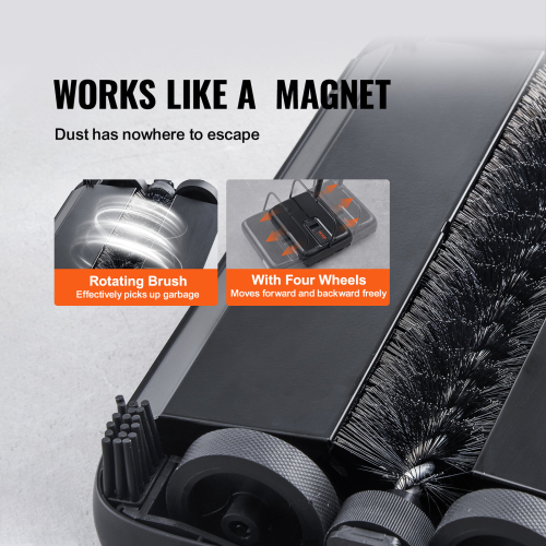 VEVOR VEVOR Carpet Sweeper Floor Sweeper Manual 7.87 in Sweeping Paths Non Electric 2