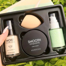 4pcs Makeup Beginner Base Makeup Set Concealer Foundation Loose Powder Makeup Sponge Cosmetics Set For Flawless Skin And Perfect Makeup Look