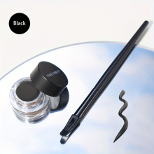 Eyeliner Applicator Kit 2 In 1 With Eyeliner Cream Reusable Silicone Eyeliner Tool Waterproof Easy Applying Eyeliner Tool Eyeliner Cream