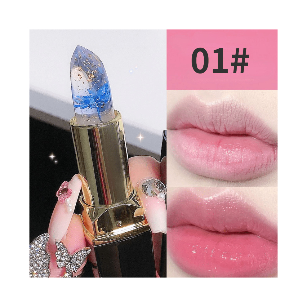 Flower Lipstick Temperature Changing Lip Balm Gradient Moisturizing Hydrating Transparent Changing Daily Lip Care