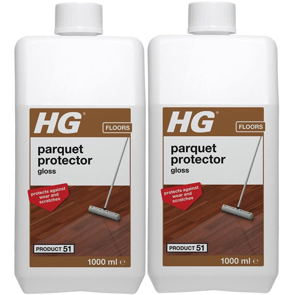 2 x HG Parquet Protector Gloss (Product 51) - 1 Litre