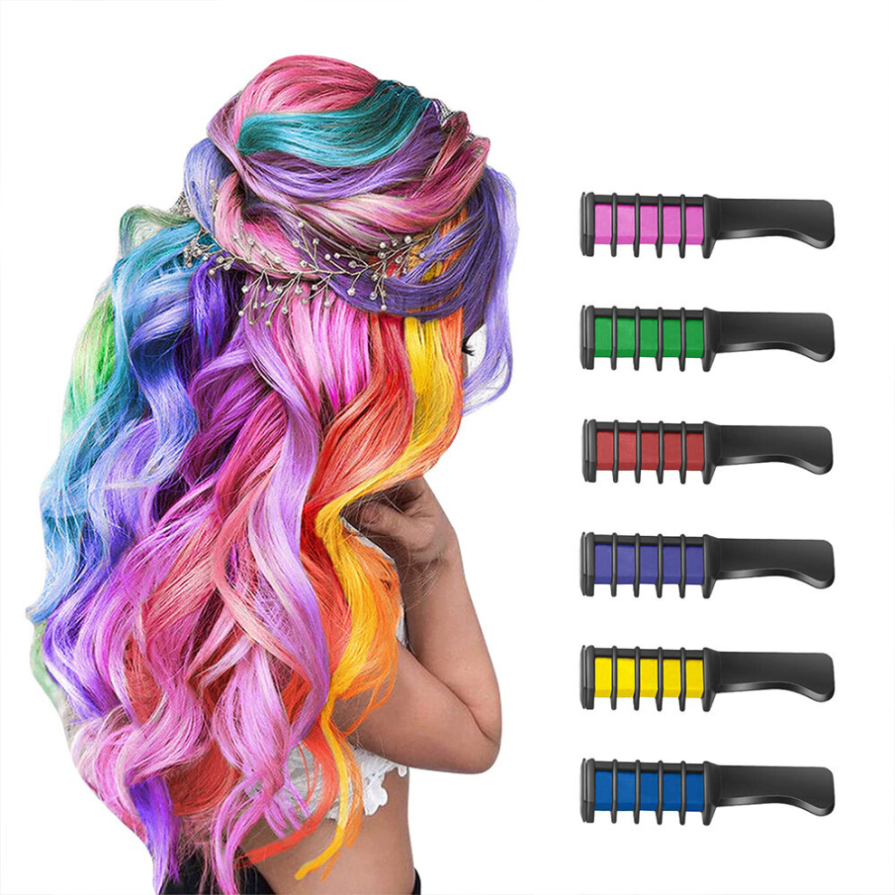 Multicoloured Hair Chalk Comb Temporary Diy Hair Washable Hair Chalk For Diy Halloween Birthday Cosplay