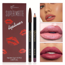 12pcs Womens Lipstick Set Long Effect Lip Liner Matte Dewy Finish Waterproof Lip Liner Lipstick Pen
