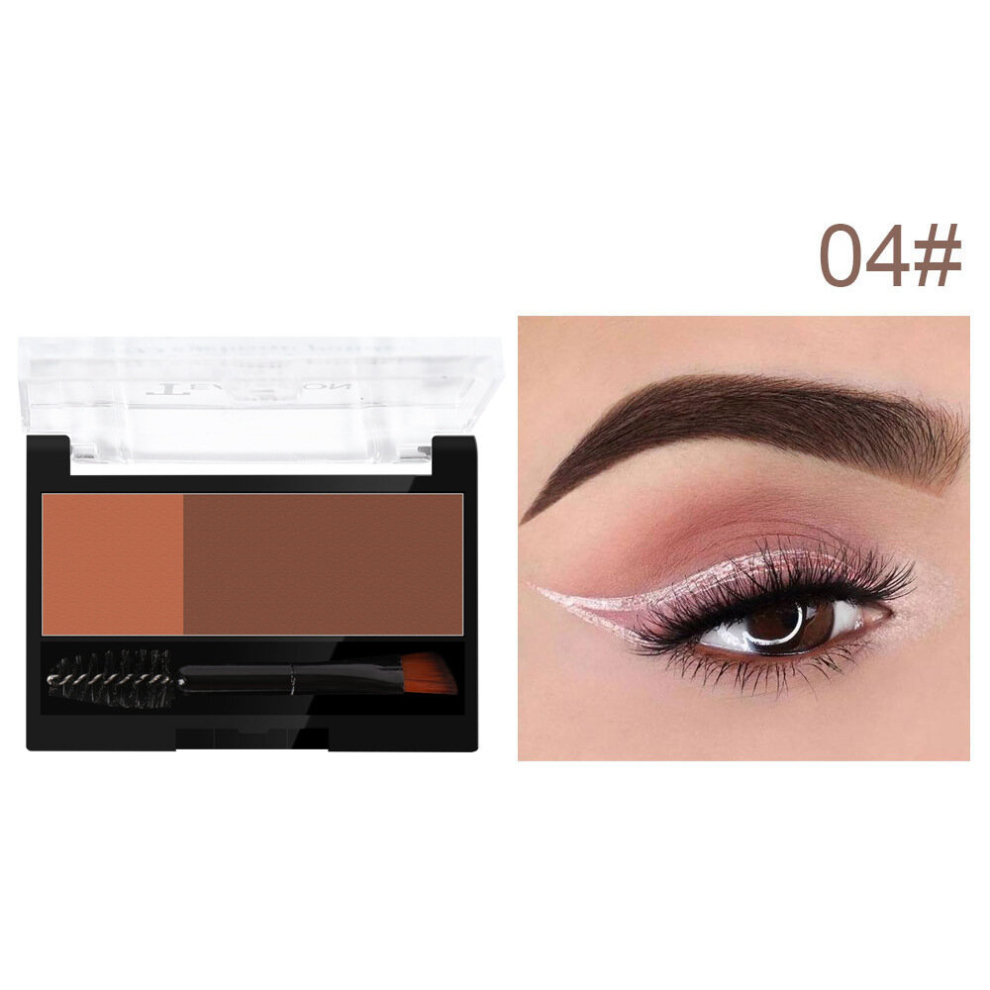 Multicoloured Lazy Eyebrow Stamp Palette Double Eyebrow Powder With Matching Brush Adjustable Eyebrow Stamp Easy Eyebrow Makeup