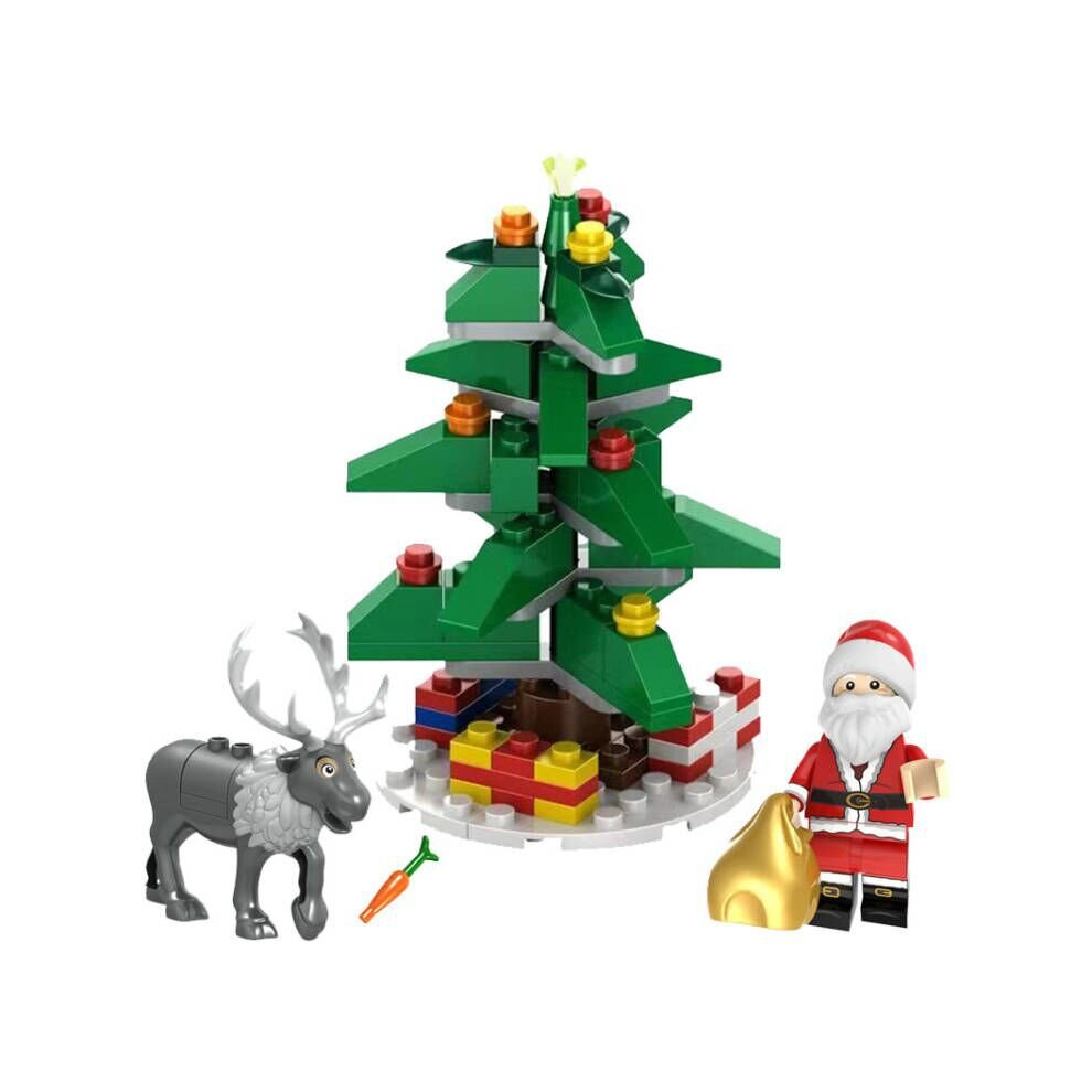 (3Pcs/set) Christmas Minifigure Set Santa Elk Building Blocks Action Toys Fit LEGO