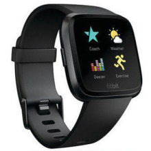 Smartwatch Fitbit Versa 1 dial black 40mm strap rubber sports GPS watch