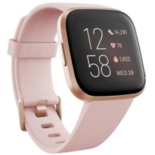 Smartwatch Fitbit Versa 2 dial gold 40mm strap rubber sports GPS watch