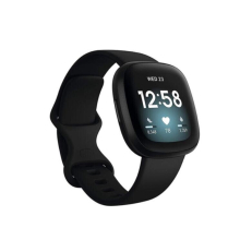 Fitbit Versa 3 Smartwatch, 40 mm, schwarzes Zifferblatt, Silikon-Armband - GPS, Musikspeicher, Alexa, lange Akkulaufzeit