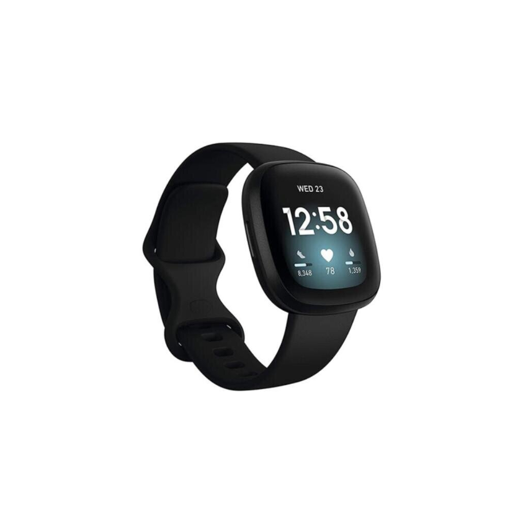 Smartwatch Fitbit Versa 3 dial black 40mm strap silicone sports GPS watch