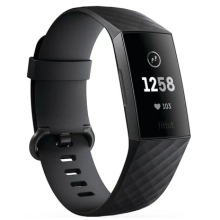 Smartwatch Fitbit Charge 3 Zifferblatt schwarz 40mm Armband Kautschuk Fitnessarmband