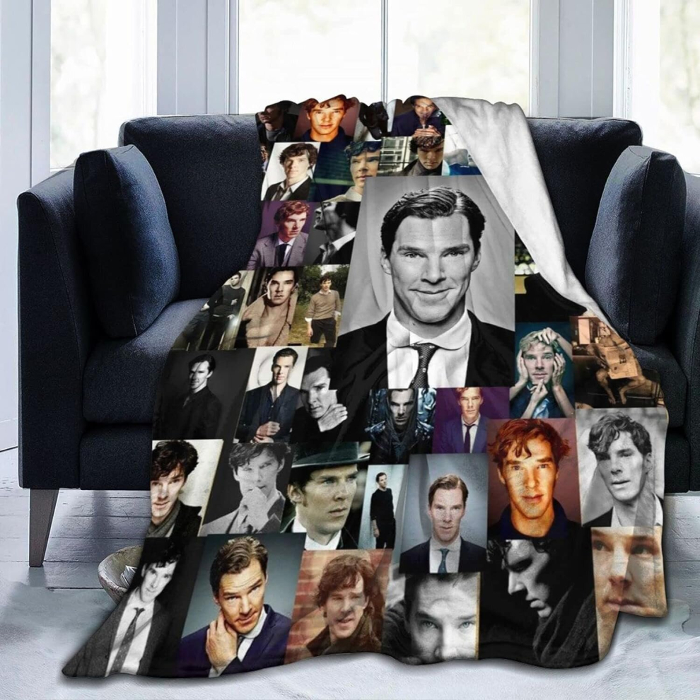 (150CM X 125CM) Throw Blanket Cozy Lightweight Warm Ultra-Soft Micro Fleece Blanket Benedict Ben Cumberbatch Sofa Blanket