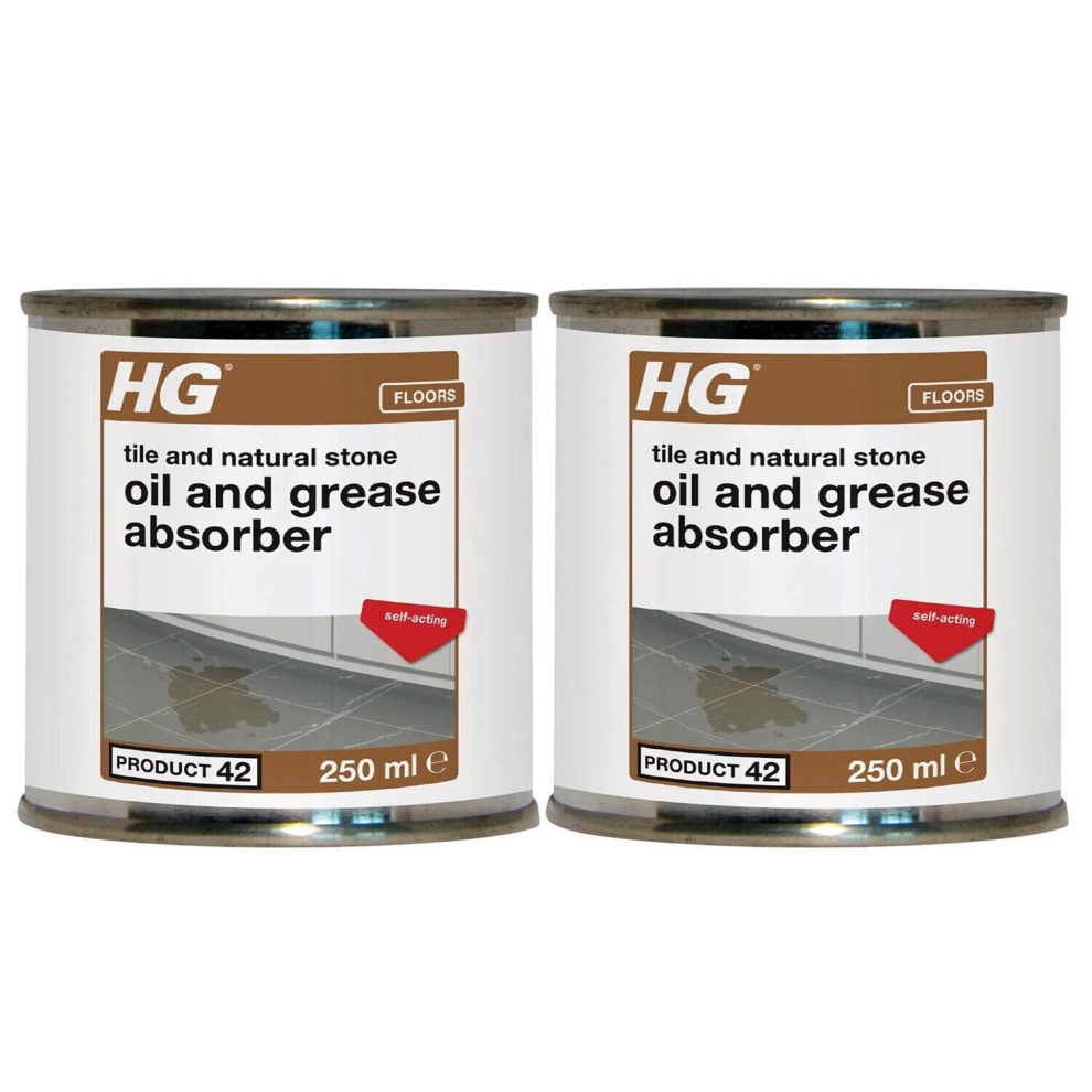 2 x HG Tile and Natural Stone Oil and Grease Absorber (Product 42) - 250ml