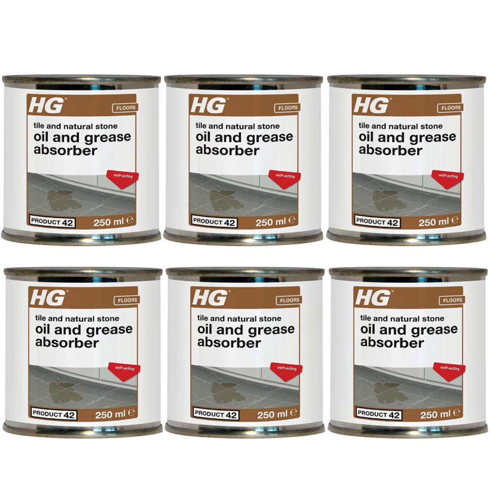 Hg 6 X Tile And Natural Stone Oil And Grease Absorber (Product 42) - 250Ml