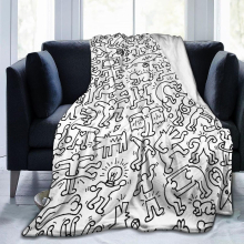 (125CM X 100CM) Soft Throw Blanket Keith Haring Blanket Soft Cozy Lightweight Sofa Throw Blanket For Bed Sofa Chair