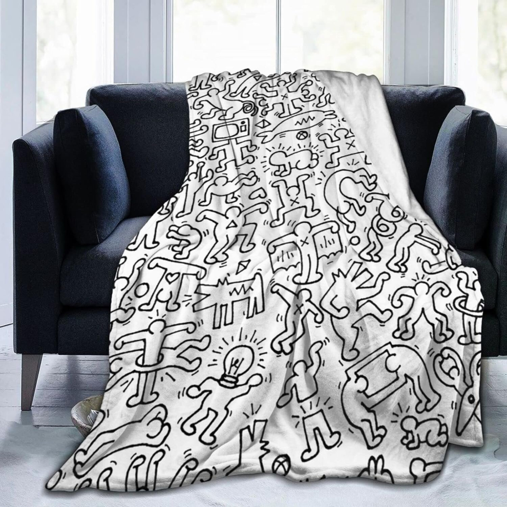 (200CM X 150CM) Soft Throw Blanket Keith Haring Blanket Soft Cozy Lightweight Sofa Throw Blanket For Bed Sofa Chair