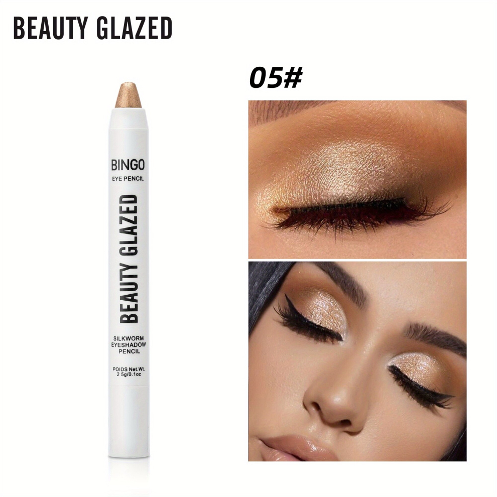 6 colors Long Lasting Glitter Eyeshadow Pencil Waterproof and Smudge Proof Eyeliner Stick for Eye Makeup