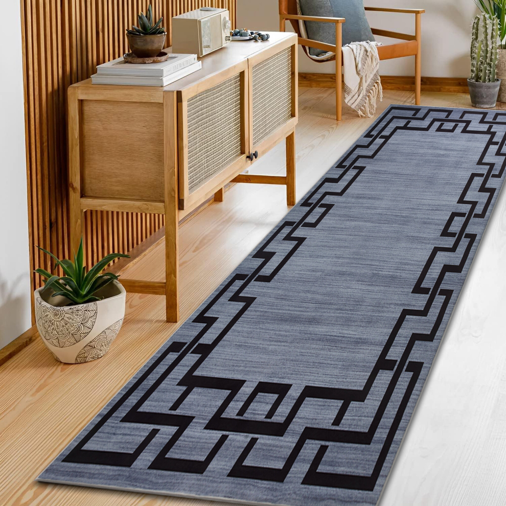 (80 x 300 cm (2 ft 6 in x 9 ft 8 in)_Long Runner, Nico) Extra Large Rugs Printed Carpets Runner Rug & Door Mats