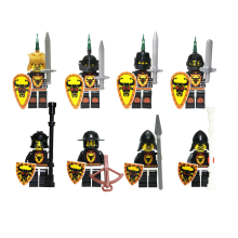 (Style B 8pcs) 16pcs Medieval Roman Soldier Building Block Man Castle Series r Minifigures Fit Lego
